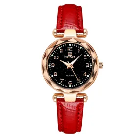 Starry Sky Watch Women's Fashion Waterproof Belt Quartz Watch