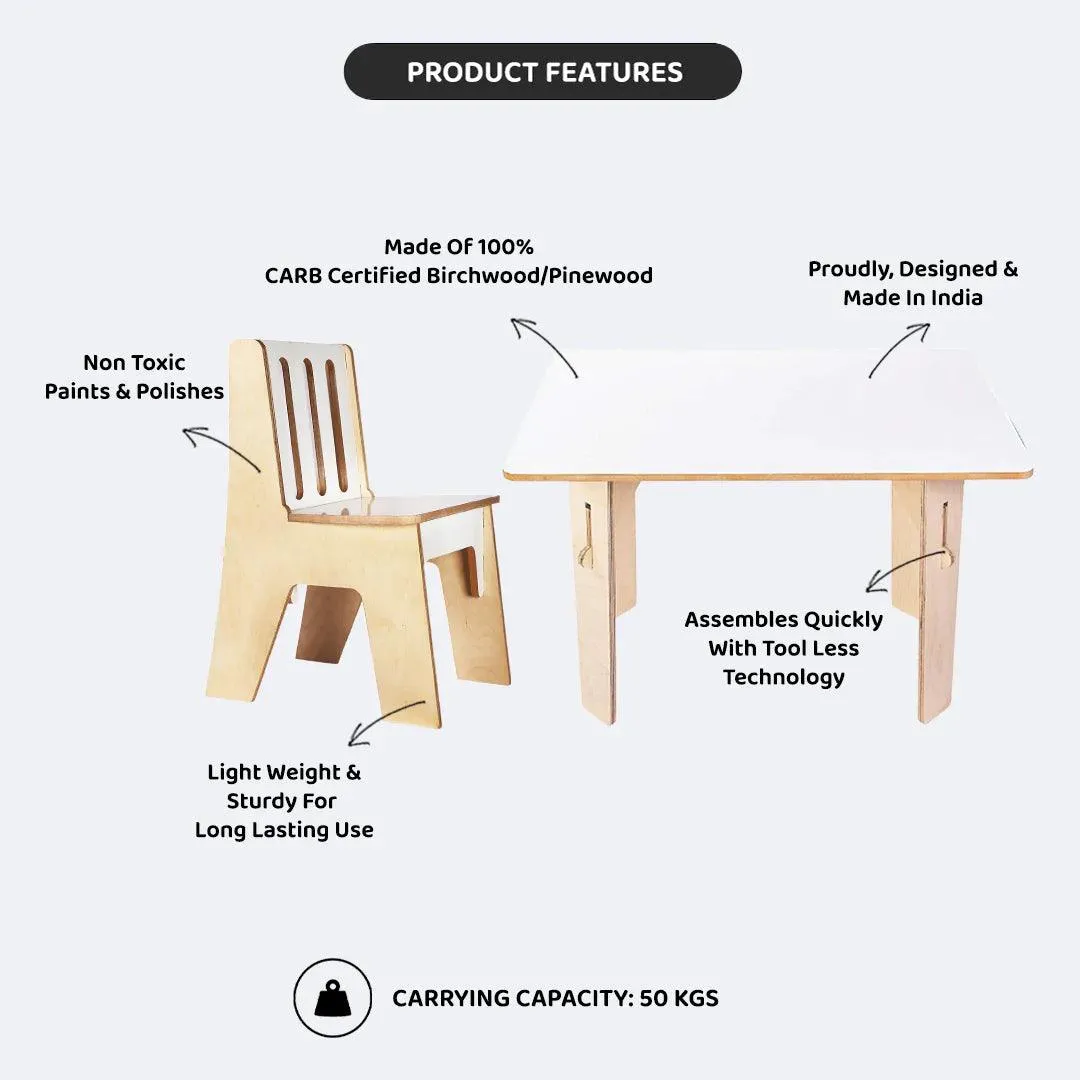 Straight Table and Chair AMBER & ASHER