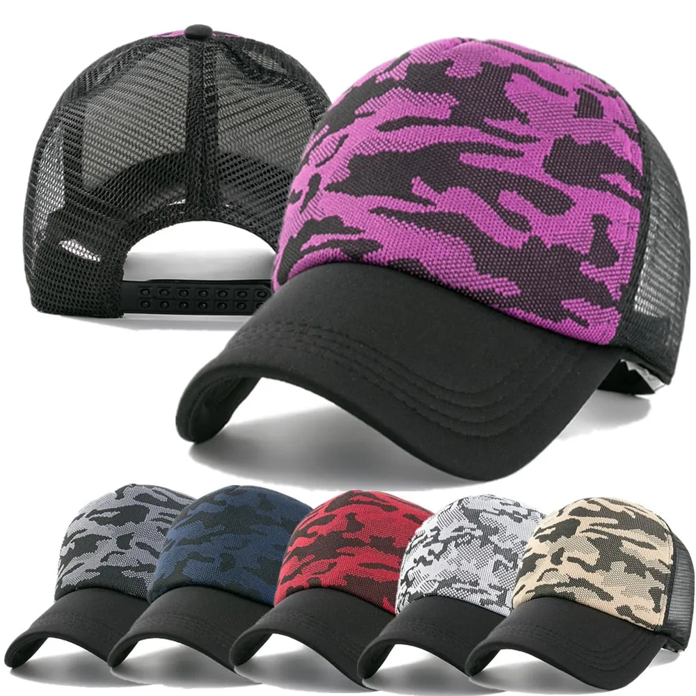 Summer Camouflage Baseball Adjustable Snapback Cap