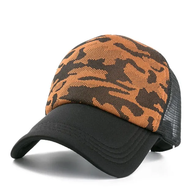 Summer Camouflage Baseball Adjustable Snapback Cap