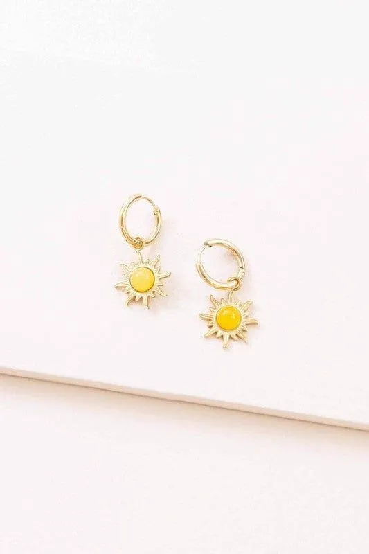 Sunset Hoop Earrings - 14K