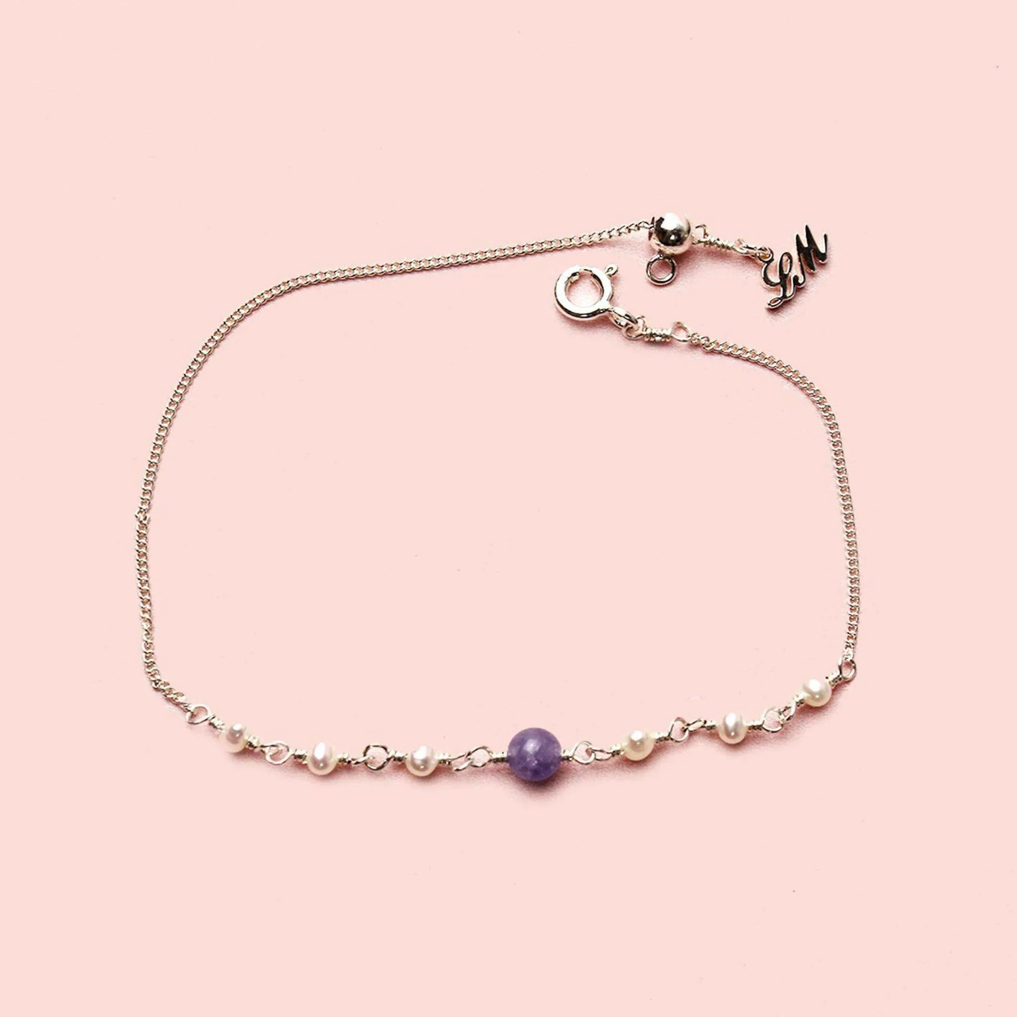 Tanzanite   Pearl Bracelet