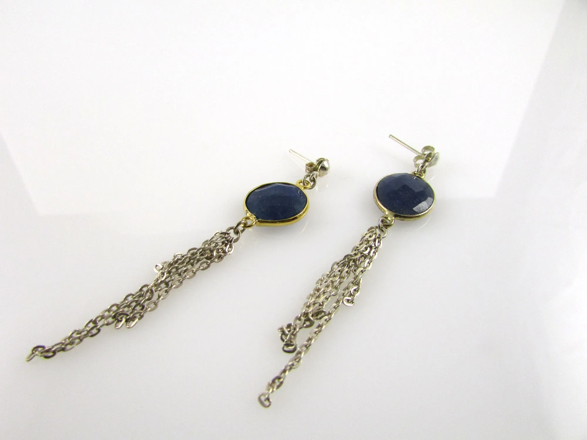 Tassel Earrings - Sapphire