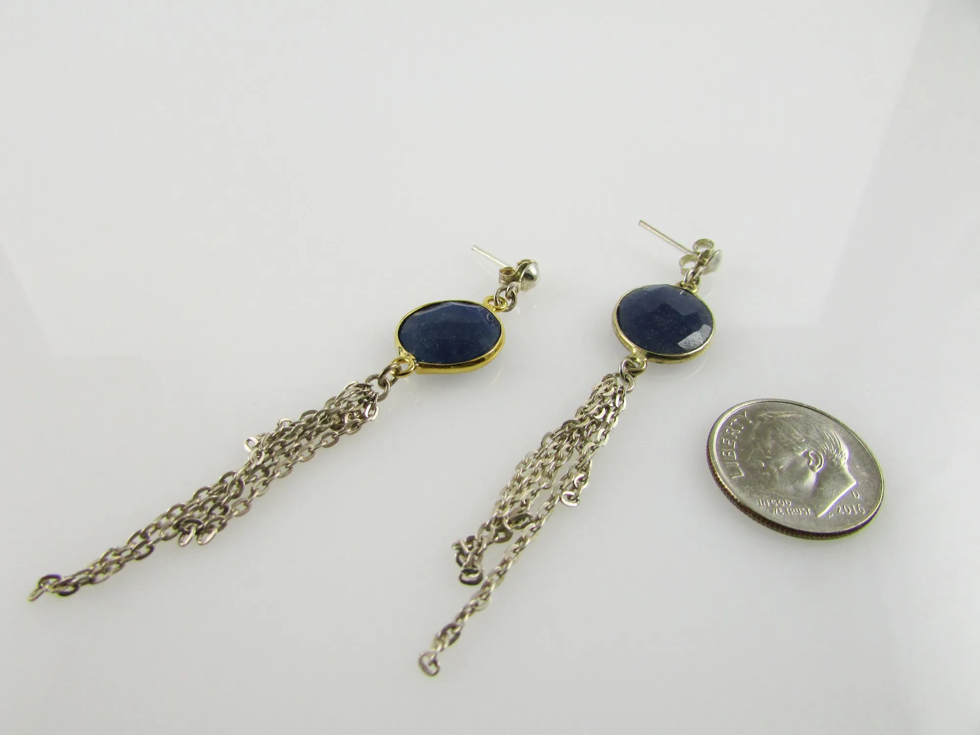 Tassel Earrings - Sapphire