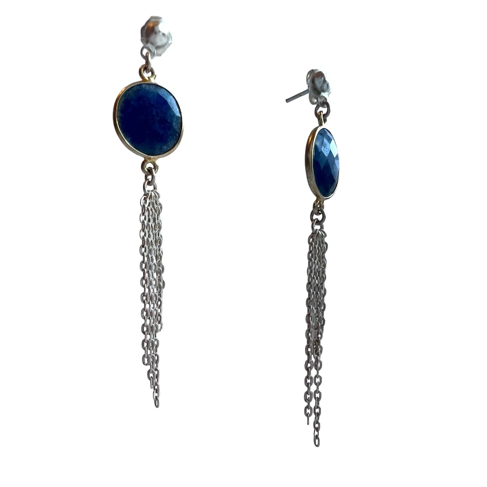 Tassel Earrings - Sapphire