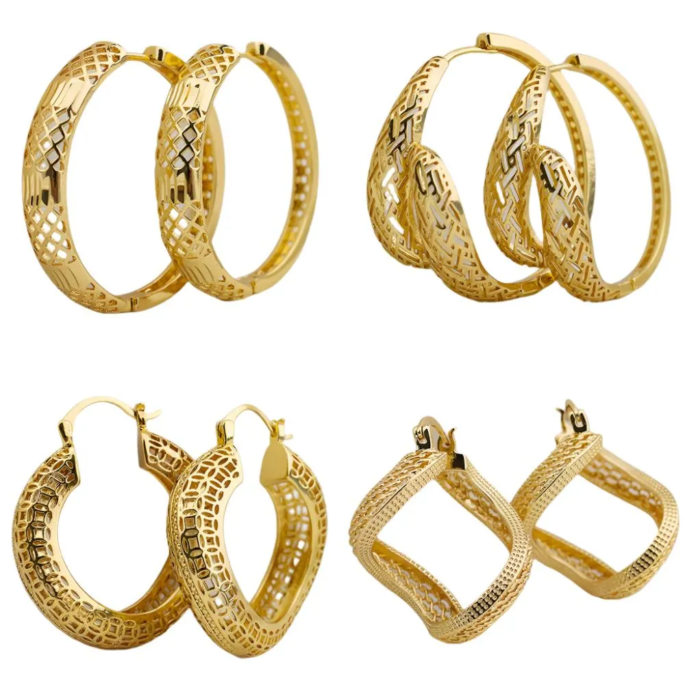 TEEK - Various Gold-Plated Copper Hoop Earrings