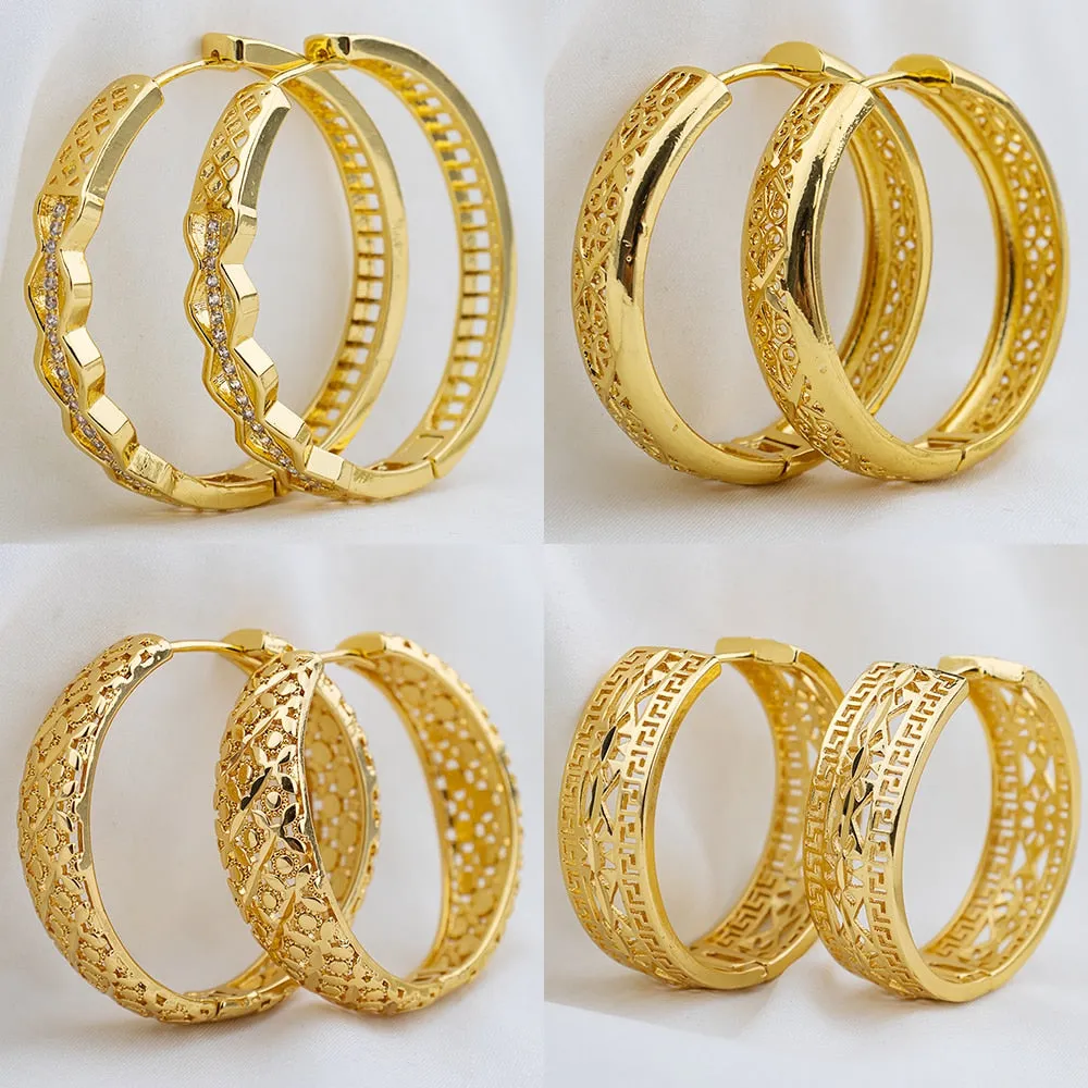 TEEK - Various Gold-Plated Copper Hoop Earrings