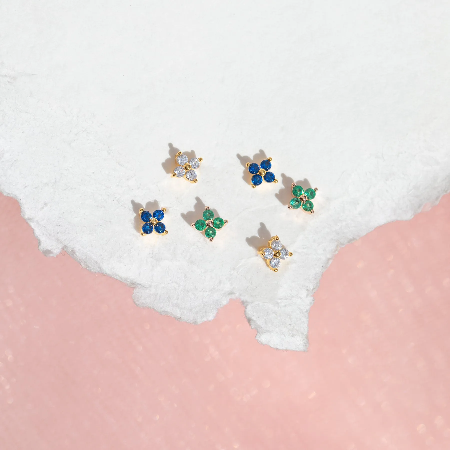 Teeny Tiny Sapphire Cluster Studs