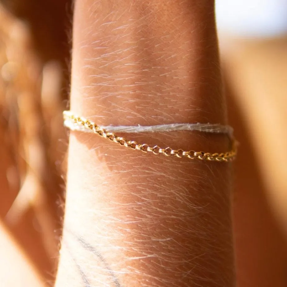 THE RILEY ROLO BRACELET - 18k gold vermeil