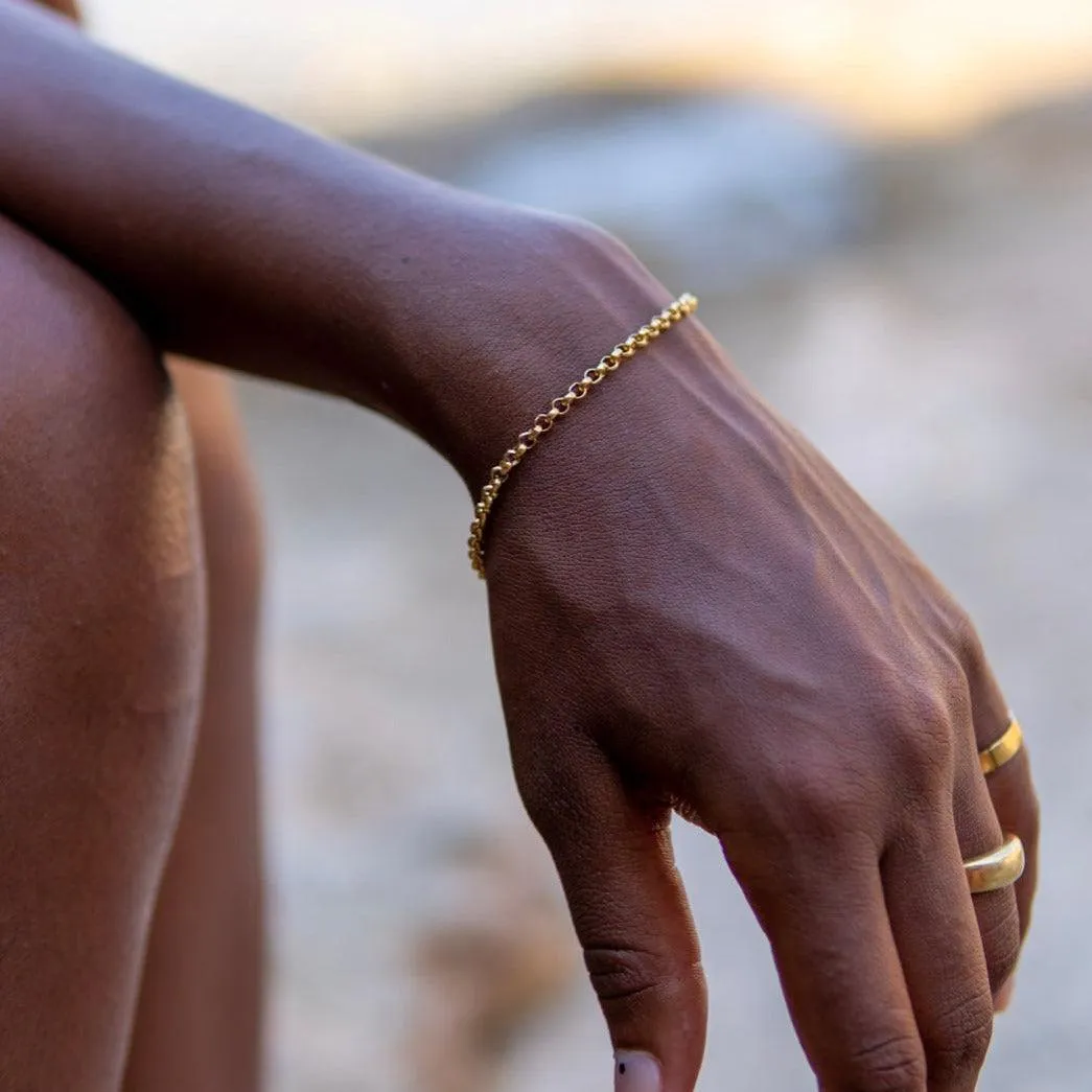 THE RILEY ROLO BRACELET - 18k gold vermeil