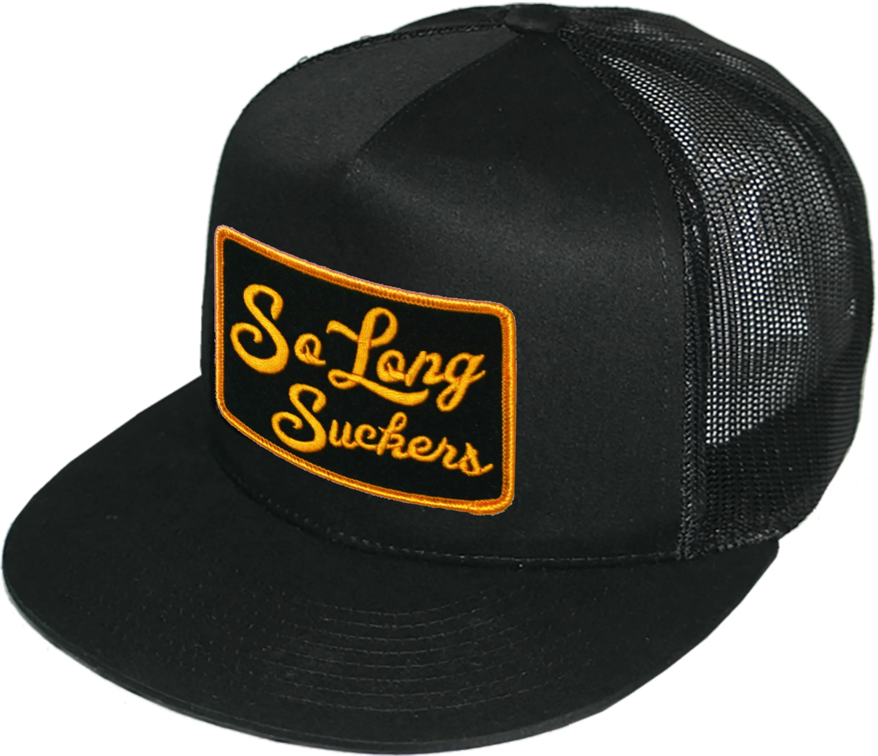 The SO LONG SUCKERS Trucker Cap - BLACK