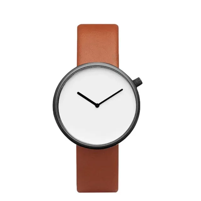 TOMI T-078 Unisex Watch Round Dial Leather Strap