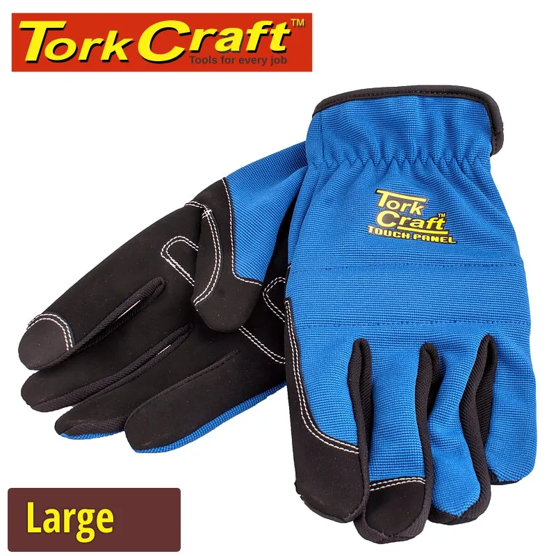 TORK CRAFT GLOVE BLUE LARGE WITH PU PALM MULTI PURPOSE GL62