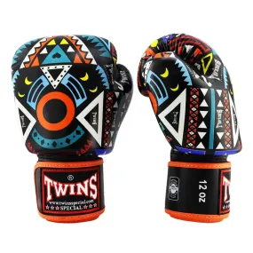 Twins Orange Aztec Boxing Gloves