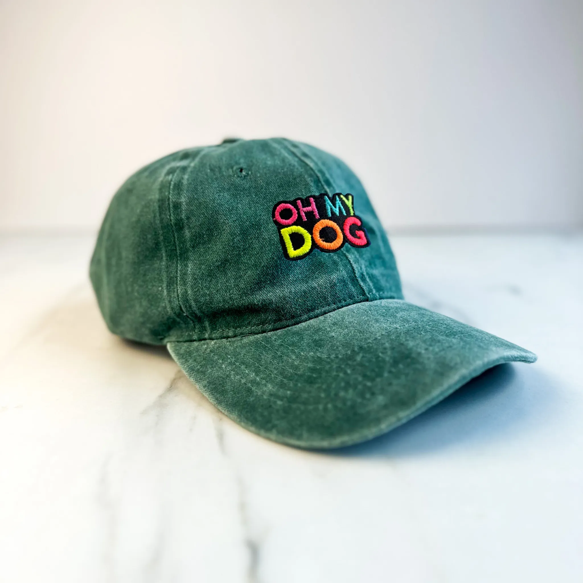 Unisex Embroidered OHMYDOG Cap | Forest Green