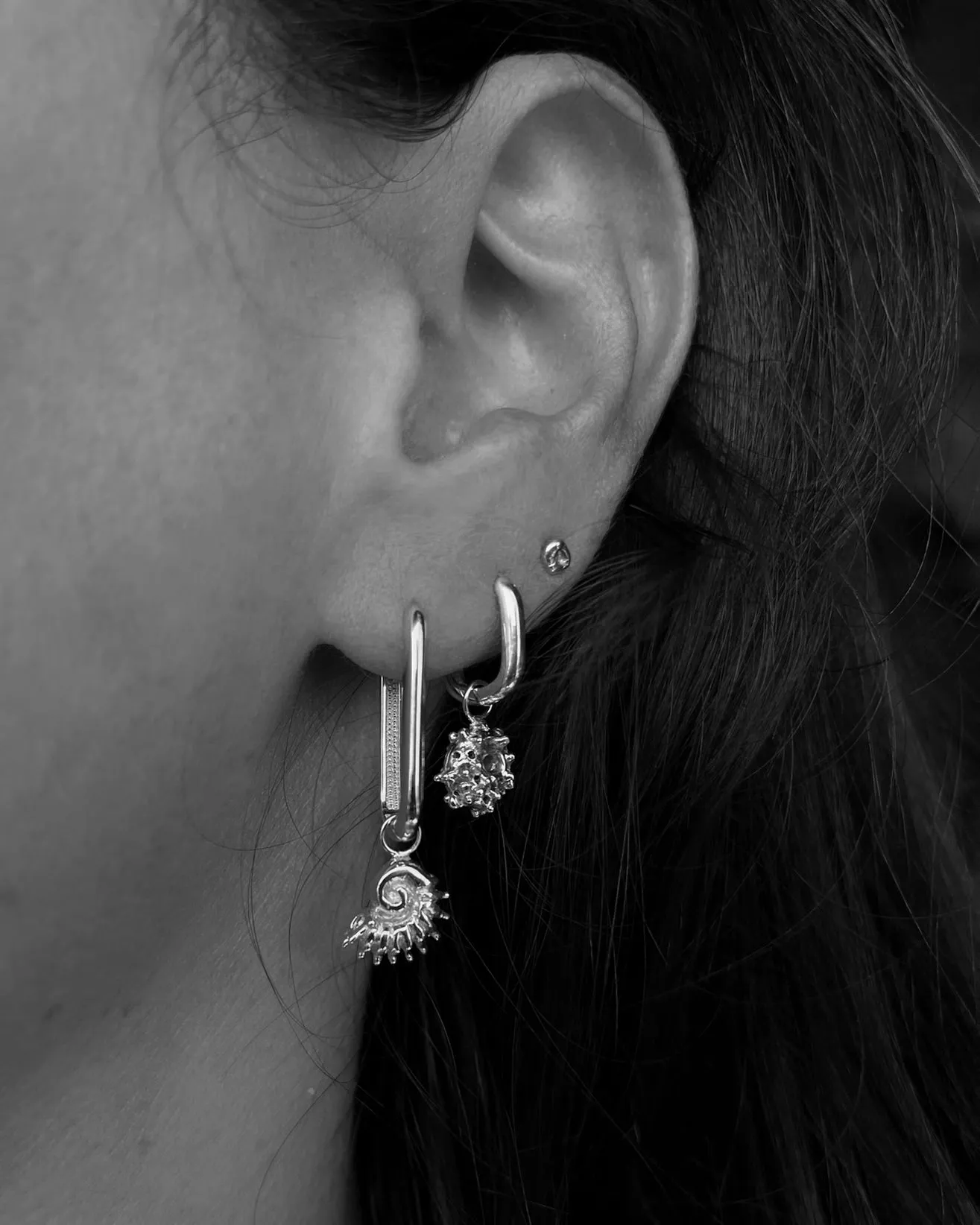 Urchin Earring | Silver