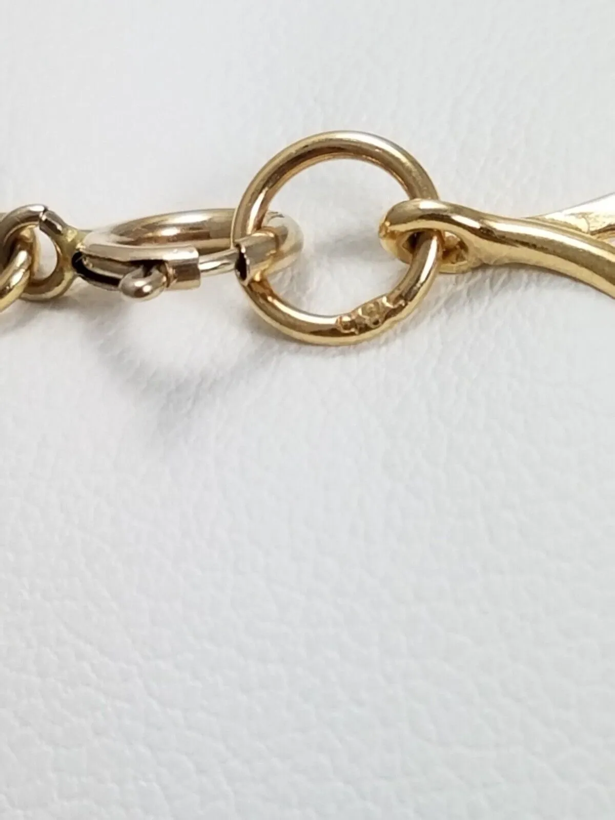 Vintage 6.5" 14k Solid Yellow Gold Amber Bracelet