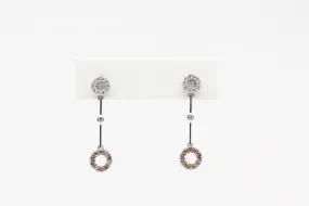 White Gold Diamond Drop Earrings