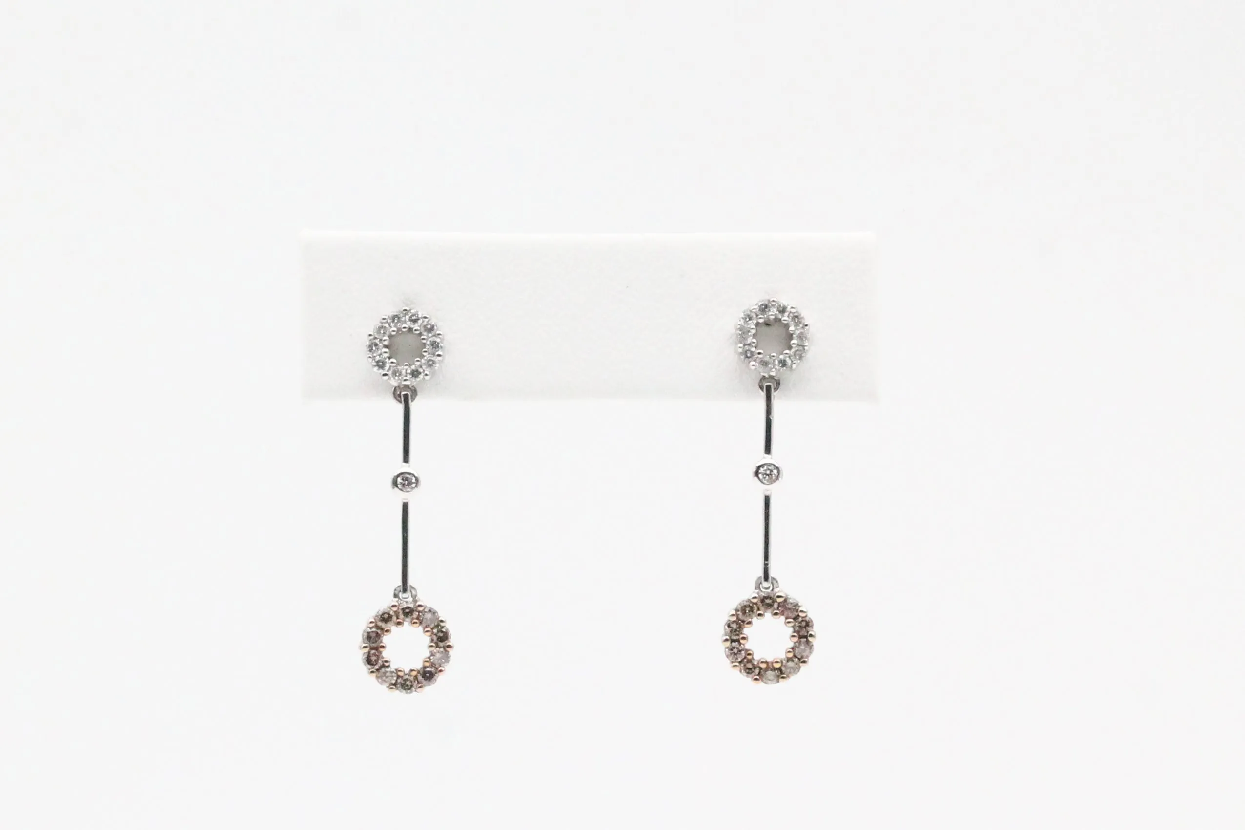 White Gold Diamond Drop Earrings