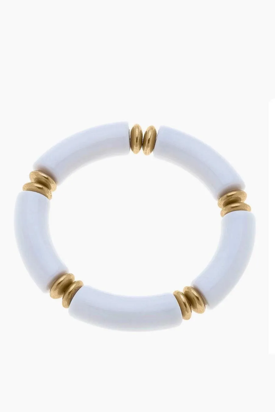 White Resin Stretch Bracelet