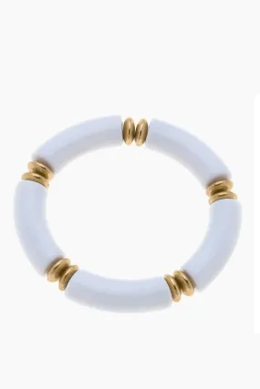 White Resin Stretch Bracelet