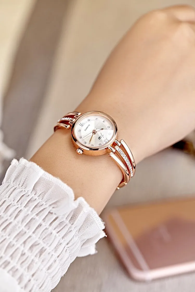 Women's Rhinestone Steel Strap Ins Style Student Fashion Watch Women's Korean-Style Fashion Watch